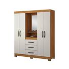Guarda-Roupa Solteiro NT 5015 - 4 Portas 3 Gavetas com Espelho Central - Notável Guarda-Roupa Solteiro NT 5015 - 4 Portas 3 Gavetas com Espelho Central - Notável