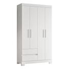 Guarda Roupa Solteiro Olimpia 04 portas Branco Flex - Móveis Albatroz