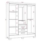 Guarda Roupa Solteiro Paris 2045150 E Armário Multiuso New 2000192 Branco - Aramóveis