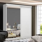 Guarda Roupa Solteiro Premium Bella 138cm com Espelho 2 Portas 2 Gavetas Yescasa