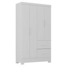 Guarda Roupa Solteiro Primordial Max 4 Portas 2 Gavetas Branco Absoluto Semi Fosco - Zanzini