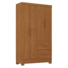 Guarda Roupa Solteiro Primordial Max 4 Portas 2 Gavetas Cinamomo Fosco - Zanzini
