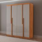 Guarda Roupa Solteiro Quioto MDF com 4 Portas 2 Gavetas Moderna Mobília Guarda Roupa Solteiro Quioto MDF com 4 Portas 2 Gavetas Moderna Mobília