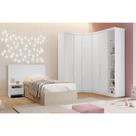 Guarda Roupa Solteiro Rizon QC210 5 Peças Branco - Novo Horizonte