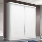 Guarda Roupa Solteiro Salvador Branco 2 Portas de Correr 2 Gavetas Minastex