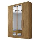 Guarda Roupa Solteiro Sevilha 4 Portas 3 Gavetas Cumaru 23 com Espelho Novo Horizonte Guarda Roupa Solteiro Sevilha 4 Portas 3 Gavetas Cumaru 23 com Espelho Novo Horizonte