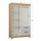 Guarda Roupa Solteiro Tóquio 4 Portas Com Armário Multiuso 2 Portas Pequeno Damasco Off White - Poquema