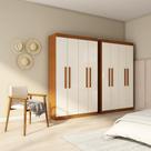 Guarda-Roupa Solteiro Ventura 4 PT Imbuia e Off White