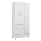 Guarda Roupa Solteiro Wind 3 Portas e 2 Gavetas Flex Branco - Demóbile Guarda Roupa Solteiro Wind 3 Portas e 2 Gavetas Flex Branco - Demóbile