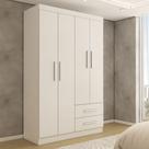 Guarda-Roupa Solteiro Zeus 4 Portas 2 Gavetas Flex Branco - Panorama Móveis