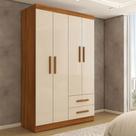 Guarda-Roupa Solteiro Zeus 4 Portas 2 Gavetas Freijó Trend/Off White Tx - Panorama Móveis