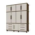 Guarda Roupa Splendore com 4 Portas Malbec/Off White - Bela Móveis