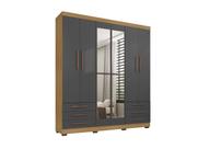 Guarda roupa Suntuoso 6 portas 6 gavetas com espelho