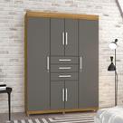 Guarda-Roupa Taurus 6 Portas 3 Gavetas Imperial Nature Alasca Pés Madeira 2,27m
