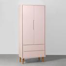 Guarda-Roupa Theo 2 Portas com Pés Retro Mel - Rosa