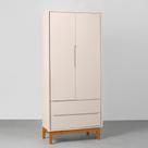 Guarda-Roupa Theo 2 Portas com Pés Square Mel Areia