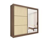 Guarda Roupa Titanium 2 Portas 6 Gavetas com Espelho com pés D Doro