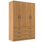 Guarda Roupa Treviso Evidencia Solteiro 4 Portas 6 Gavetas Cor Cinamomo Guarda Roupa Treviso Evidencia Solteiro 4 Portas 6 Gavetas Cor Cinamomo