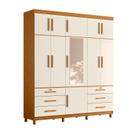 Guarda Roupa Triton Plus 11 Portas Cinamomo/Off White - ABZ
