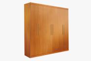 Guarda roupa ubatuba solteiro com divisorias internas 6 portas 3 gavetas 100% mdf