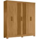 Guarda Roupa Valença 195cm 6 Portas Freijó com portas ripadas Moval
