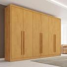 Guarda Roupa Valência 6 Postas 6 Gavetas MDF PEROBA Made Marques