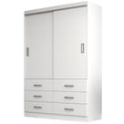 Guarda Roupa Veneza Solteiro 2 Portas 6 Gavetas Evidencia Cor Branco Guarda Roupa Veneza Solteiro 2 Portas 6 Gavetas Evidencia Cor Branco