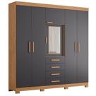 Guarda Roupa Virtus 6 Portas Freijó/Titanium - ABZ