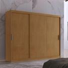 Guarda Roupa Vitor Em Mdf 3 Portas E 6 Cabideiros Moderna Naturalle