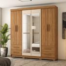 Guarda-roupa Vitorino 6 Portas e 4 Gavetas com Espelhos