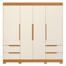 Guarda Roupa Vivacce Casal 6 Portas 4 Gavetas Albatroz