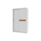 Guarda Roupas 2 Portas de Correr e 2 Gavetas Vivacce 835 Flex Branco ou Branco c/ Freijo - Carraro
