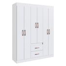 Guarda-roupas 6 Portas 2 Gavetas Multimóveis Cr35115 Branco