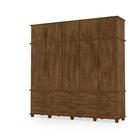 Guarda Roupas Berlim 100% Mdf c/ 10 Portas 12 Gavetas Pés Madeira - Luapa - Malbec
