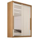 Guarda Roupas Casal 2 Portas de Correr com Espelho 100% MDF 3 Gavetas Ravena