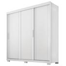 Guarda Roupas Casal 3 Portas De Correr 4 Gavetas Canadá Branco