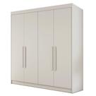 Guarda Roupas Casal 4 Portas 3 Gavetas 100% Mdf Tunis Off White