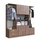 Guarda Roupas Casal 4 Portas 4 Gavetas 2 Cabideiros Closet Montana