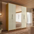 Guarda Roupas Casal 6 Portas 2 Espelhos 210cm Matisse 100% MDF Linha Espazzo Madetec