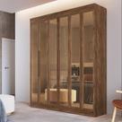 Guarda-roupas Casal 6 Portas Com Vidro Multimóveis Cr35260