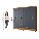 Guarda Roupas Casal 8 Portas 4 Gavetas Freijó