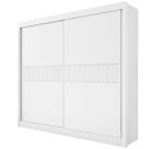 Guarda Roupas Casal Cancun Ripado 2Pts 100% mdf D'Doro Móveis - Branco