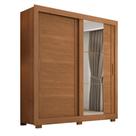 Guarda Roupas Casal com Espelho 2 Portas de Correr 4 Gavetas Titanium Cinamomo Zanzini