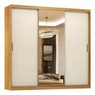 Guarda Roupas Casal com Espelho 3 Portas de Correr 4 Gavetas 100% MDF Dalila Flex