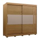 Guarda-Roupas Casal Imola 2 Portas de Correr 4 Gavetas MDF Madeirado-Mocca Luciane Móveis