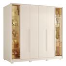 Guarda Roupas Casal Reflecta com Led 6 Portas 4 Gavetas Monterrey