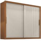Guarda Roupas Casal Ripado 2 Portas De Correr 4 Gavetas Trianon Zanzini Areia/madeirado