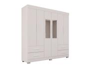 Guarda Roupas Casal Texas 6 portas 4 Gavetas com espelho Salleto