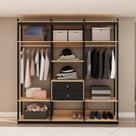 Guarda Roupas Closet 2 gavetas 2 Cabideiros e 6 prateleiras CB0079 Linha Industrial Genialflex