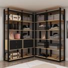 Guarda Roupas Closet 4 gavetas e 12 prateleiras CB0092 Linha Industrial Genialflex